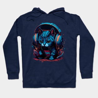 Futuristic Cat DJ Hoodie